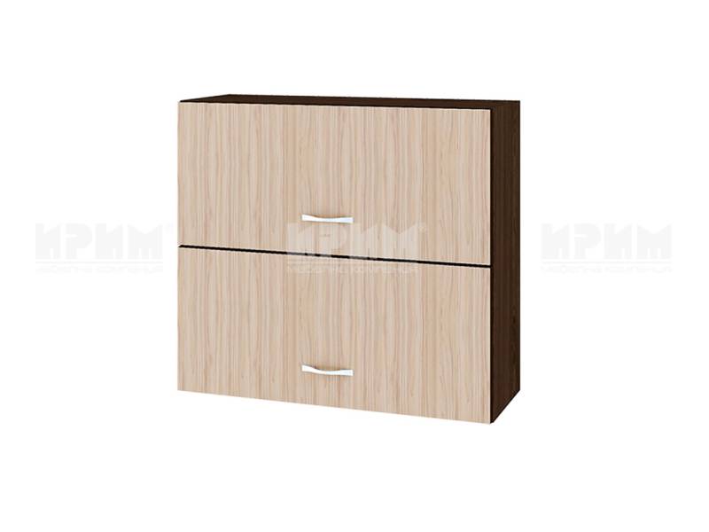 Горен шкаф с две хоризонтални врати ВА-12, 80см - Модулна кухня Сити сонома тъмна и венге