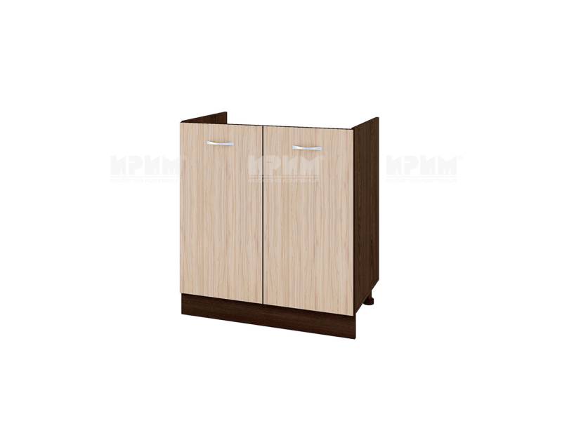 Долен шкаф за бордова мивка с две врати ВА-30, 80см - Модулна кухня Сити сонома тъмна и венге