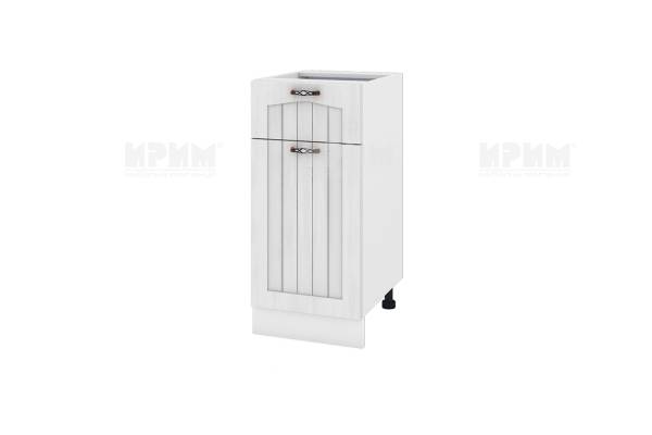 Долен шкаф с врата и чекмедже БФ-Бяло фладер-04-24, 40см - дясно отваряне