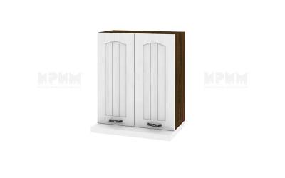 Горен шкаф за аспиратор с две врати ВФ-Бяло фладер-04-13, 60см