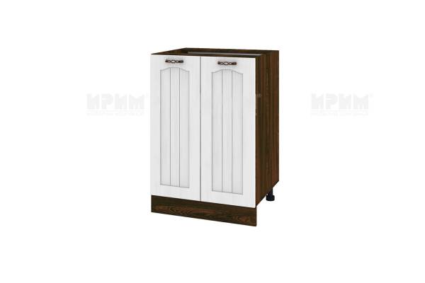 Долен шкаф с две врати ВФ-Бяло фладер-04-22, 60см, с възможнот за вграждане на мивка