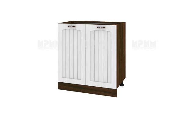 Долен шкаф с две врати ВФ-Бяло фладер-04-23, 80см, с възможнот за вграждане на мивка