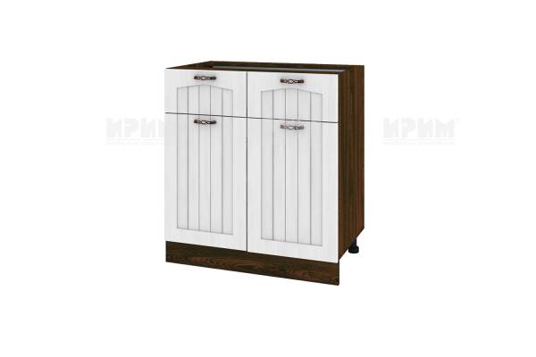 Долен шкаф с две врати и две чекмеджета ВФ-Бяло фладер-04-26, 80см