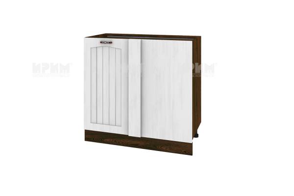 Долен шкаф за ъгъл с врата ВФ-Бяло фладер-04-42, 90см - дясно отваряне