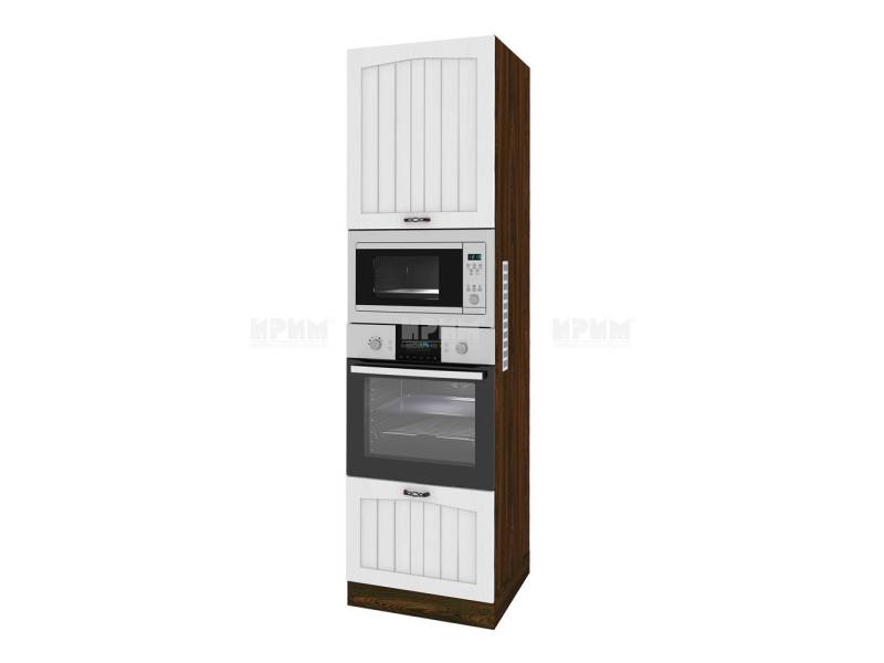Колонен шкаф ВФ-Бяло фладер-04-98, 60см - ляво отваряне - Модулна Кухня Сити бяло фладер и венге