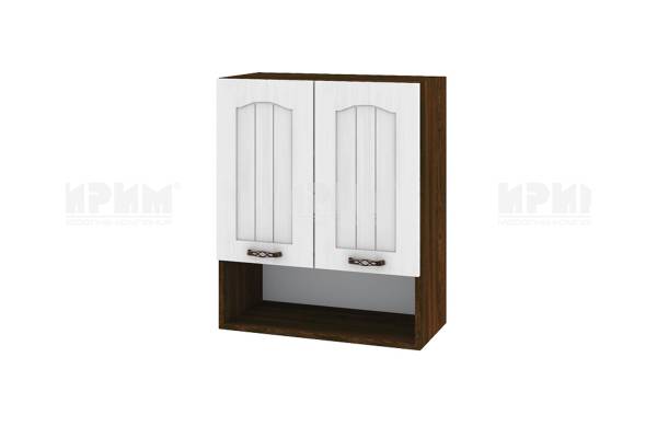 Горен шкаф с две врати и ниша ВФ-Бяло фладер-04-7, 60см