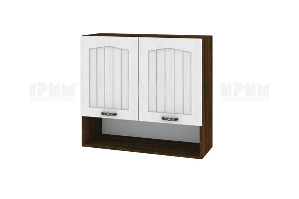 Горен шкаф с две врати и ниша ВФ-Бяло фладер-04-8, 80см