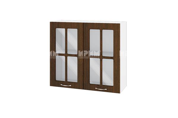 Горен шкаф с две витрини БФ-Венге-03-104, 80см