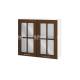 Горен шкаф с две витрини БФ-Венге-03-104, 80см - Модулна Кухня Сити сонома и венге