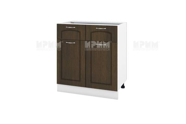 Долен шкаф с две врати и две чекмеджета БФ-Венге-03-26, 80см