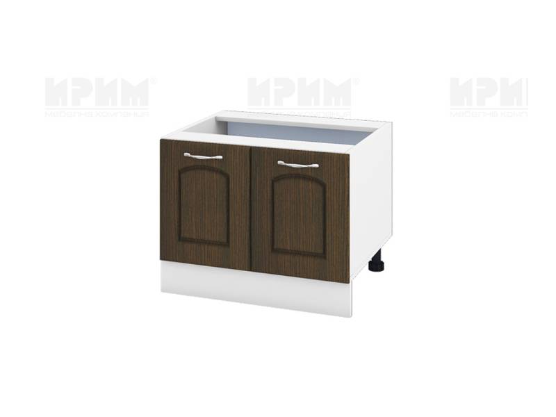 Долен шкаф за Раховец с две врати БФ-Венге-03-32, 60см - Модулна Кухня Сити венге и бяло гладко