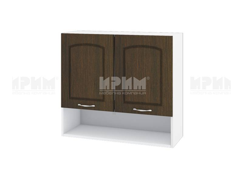 Горен шкаф с две врати и ниша БФ-Венге-03-8, 80см - Модулна Кухня Сити сонома и венге