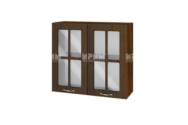 Горен шкаф с две витрини ВФ-Венге-03-104, 80см