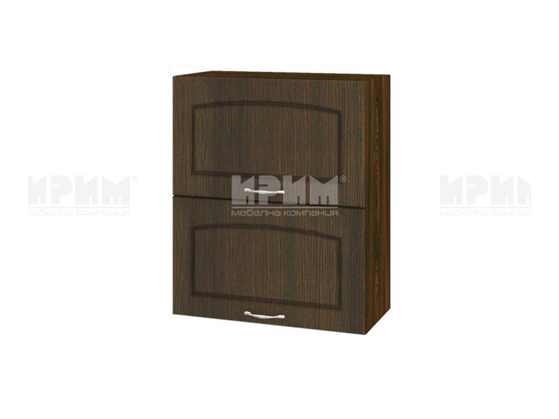 Горен шкаф с две хоризонтални врати ВФ-Венге-03-11, 60см - Модулна Кухня Сити венге и бяло гладко