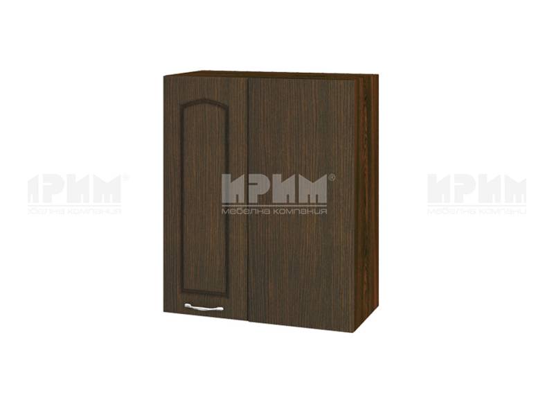 Горен шкаф за ъгъл с врата  ВФ-Венге-03-17, 60см - Модулна Кухня Сити венге и бяло гладко