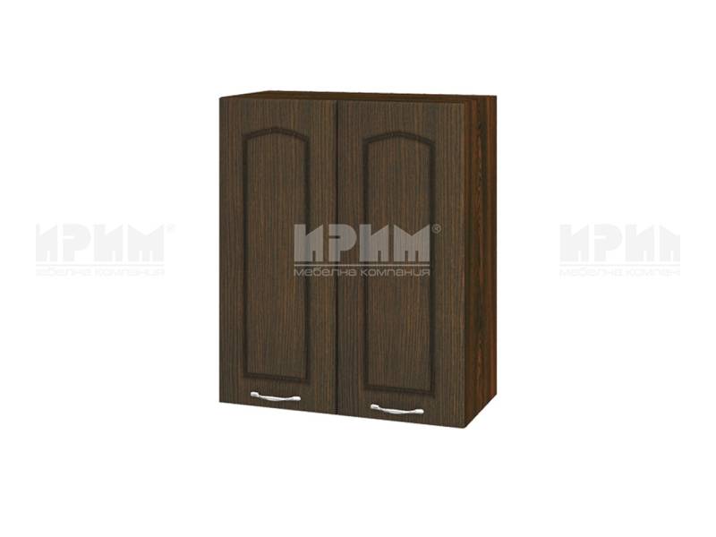 Горен шкаф с две врати ВФ-Венге-03-3, 60см - Модулна Кухня Сити венге и бяло гладко