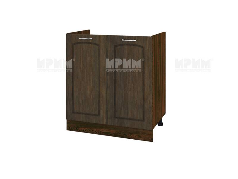 Долен шкаф за бордова мивка с две врати ВФ-Венге-03-30, 80см - Модулна Кухня Сити венге и бяло гладко