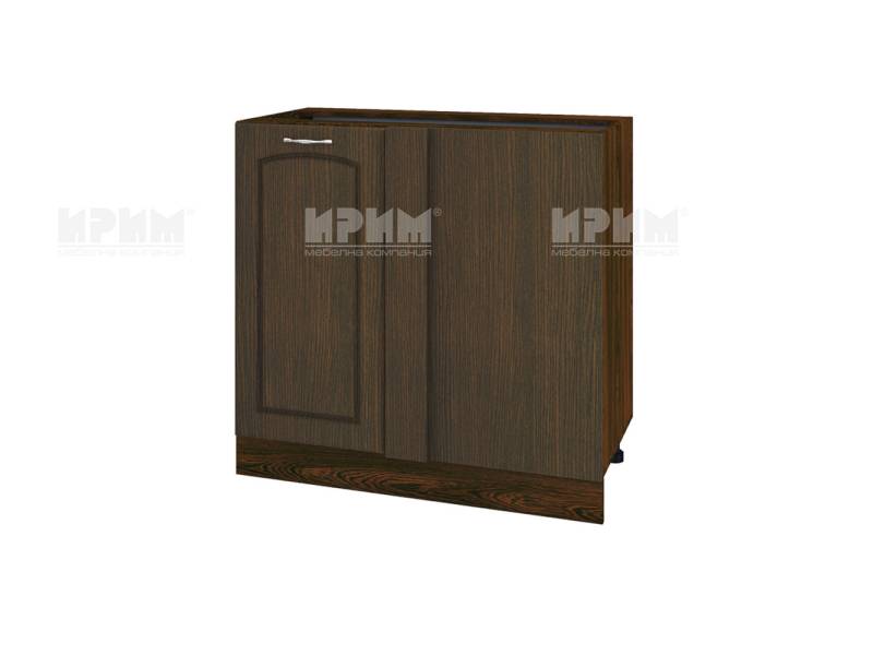 Долен шкаф за ъгъл с врата ВФ-Венге-03-42, 90см - Модулна Кухня Сити венге и бяло гладко