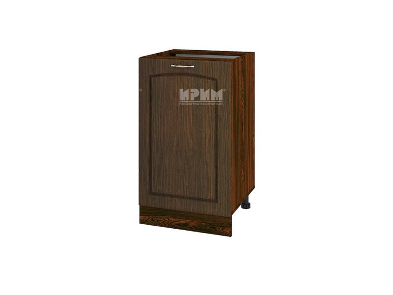 Долен шкаф с врата ВФ-Венге-03-43, 50см - Модулна Кухня Сити венге и бяло гладко