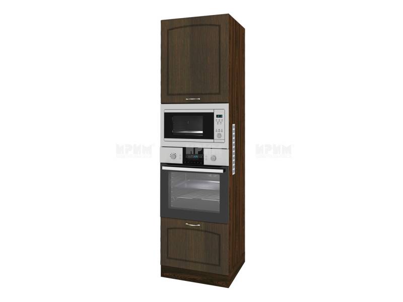 Колонен шкаф ВФ-Венге-03-48, 60см - Модулна Кухня Сити венге и бяло гладко