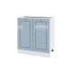 Долен шкаф с две врати БФ-Деним мат-06-23, 80см, с възможнот за вграждане на мивка - Модулна Кухня Сити цимент мат и венге