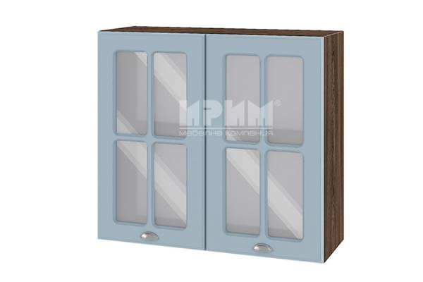 Горен шкаф с две витрини ВФ-Деним мат-06-104, 80см