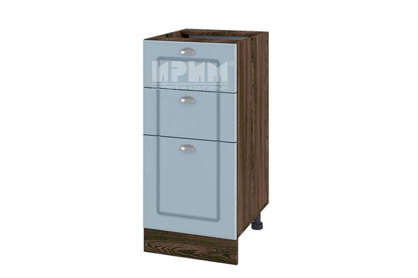 Долен шкаф с две чекмеджета и врата ВФ-Деним мат-06-27, 40см - дясно отваряне