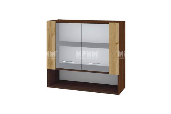 Горен шкаф с две витрини и ниша ВДД-10, 80см