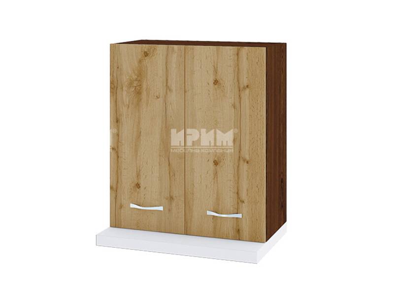 Горен шкаф за аспиратор с две врати ВДД-13, 60см - Модулна кухня Сити дъб дакота и бяло