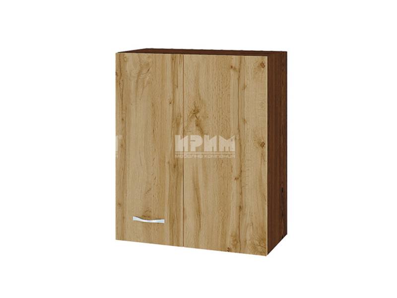 Горен шкаф за ъгъл с врата ВДД-17, 60см - Модулна кухня Сити дъб дакота и бяло