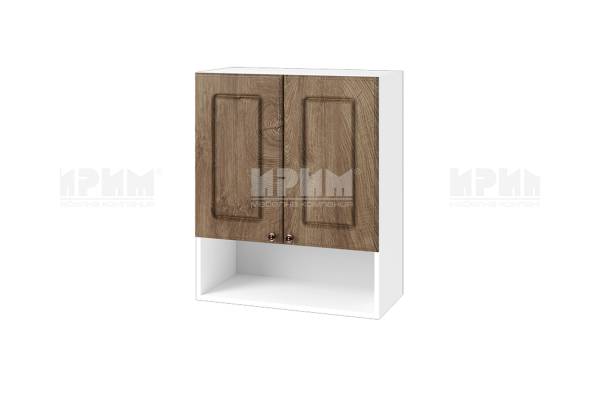 Горен шкаф с две врати и ниша БФ-Дъб натурал-06-7, 60см