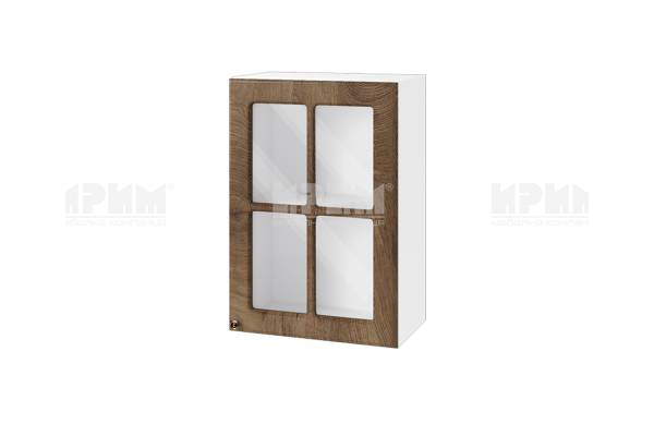 Горен шкаф с витрина БФ-Дъб натурал-06-118, 50см