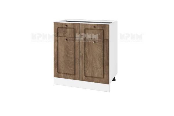 Долен шкаф с две врати и две чекмеджета БФ-Дъб натурал-06-26, 80см