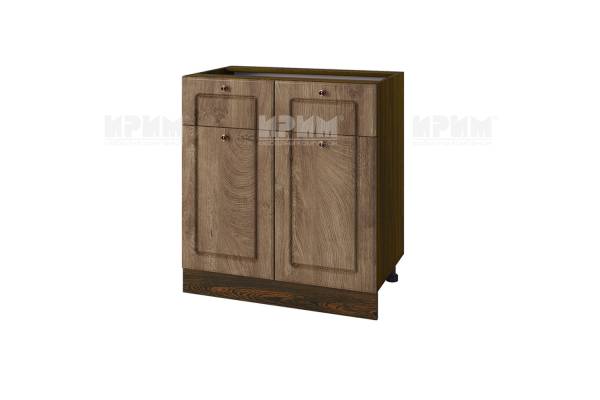 Долен шкаф с две врати и две чекмеджета ВФ-Дъб натурал-06-26, 80см