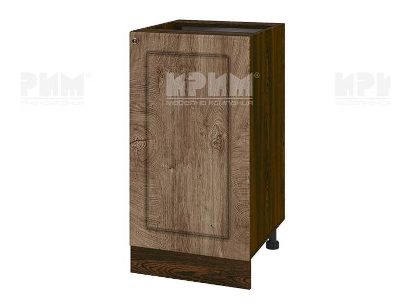Долен шкаф с врата ВФ-Дъб натурал-06-28, 45см - Модулна Кухня Сити дъб натурал и бяло гладко