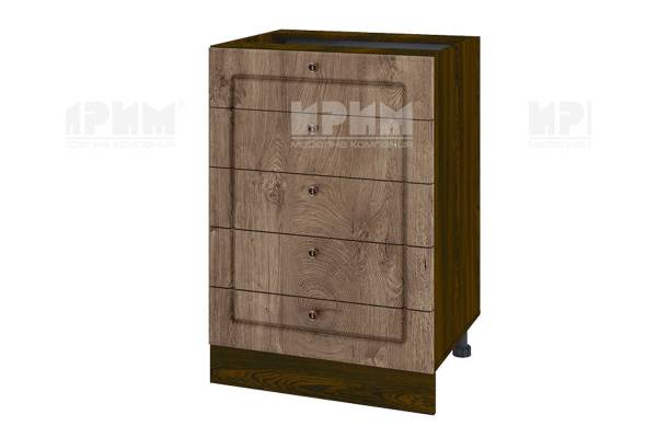 Долен шкаф с пет чекмеджета ВФ-Дъб натурал-06-29, 60см 