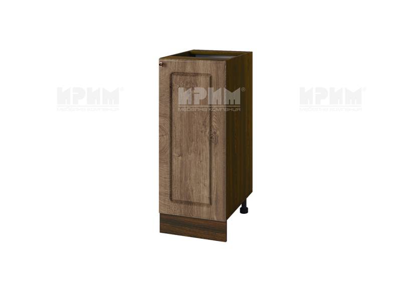 Долен шкаф с врата ВФ-Дъб натурал-06-40, 35см - Модулна Кухня Сити дъб натурал и бяло гладко