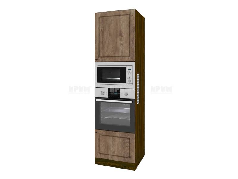 Колонен шкаф ВФ-Дъб натурал-06-48, 60см - Модулна Кухня Сити дъб натурал и бяло гладко