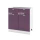 Долен шкаф с две врати и две чекмеджета БФ-Лилаво мат-05-26, 80см - Модулна Кухня Сити лилаво мат и бяло гладко
