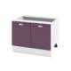 Долен шкаф за Раховец с две врати БФ-Лилаво мат-05-32, 60см - Модулна Кухня Сити деним мат и венге