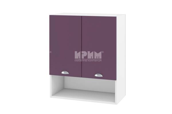 Горен шкаф с две врати и ниша БФ-Лилаво мат-05-7, 60см