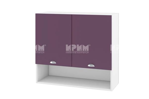 Горен шкаф с две врати и ниша БФ-Лилаво мат-05-8, 80см