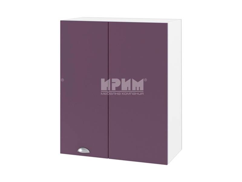 Горен шкаф за ъгъл с врата БФ-Лилаво мат-05-17, 60см - Модулна Кухня Сити деним мат и венге