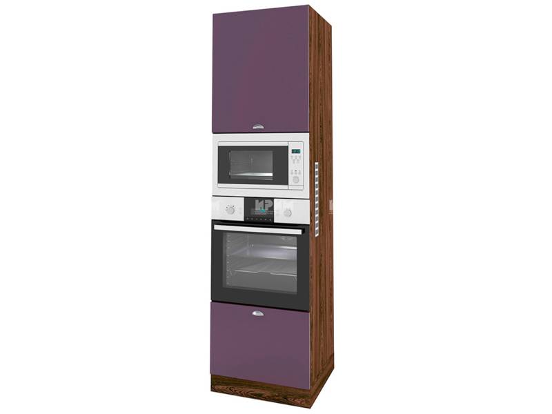 Колонен шкаф ВФ-Лилаво мат-05-48, 60см - Модулна Кухня Сити лилаво мат и бяло гладко