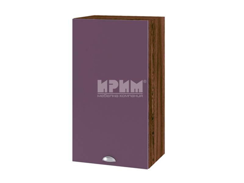 Горен шкаф с врата ВФ-Лилаво мат-05-2, 40см - Модулна Кухня Сити лилаво мат и бяло гладко