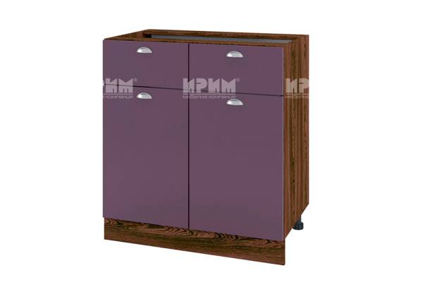 Долен шкаф с две врати и две чекмеджета ВФ-Лилаво мат-05-26, 80см