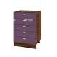 Долен шкаф с пет чекмеджета ВФ-Лилаво мат-05-29, 60см - Модулна Кухня Сити лилаво мат и бяло гладко