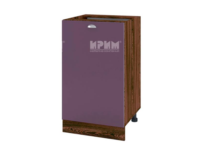 Долен шкаф с врата ВФ-Лилаво мат-05-43, 50см - Модулна Кухня Сити лилаво мат и бяло гладко