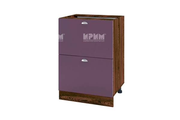Долен шкаф с две чекмеджета ВФ-Лилаво мат-05-44, 60см