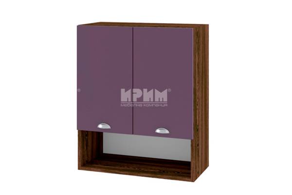 Горен шкаф с две врати и ниша ВФ-Лилаво мат-05-7, 60см